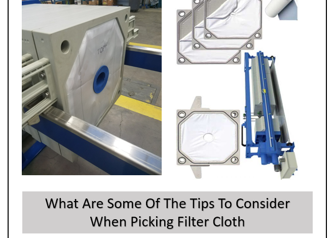 filter cloth selection