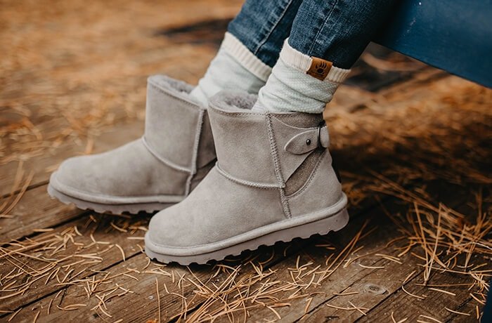 Womens Gray Boots